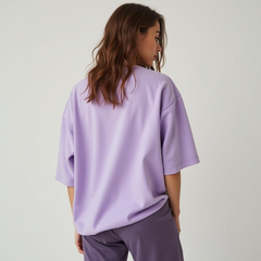 Lavender French Terry Oversized T-shirt for Women