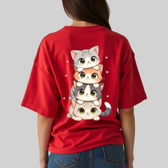 Hey Meow Oversized T-shirt For Women