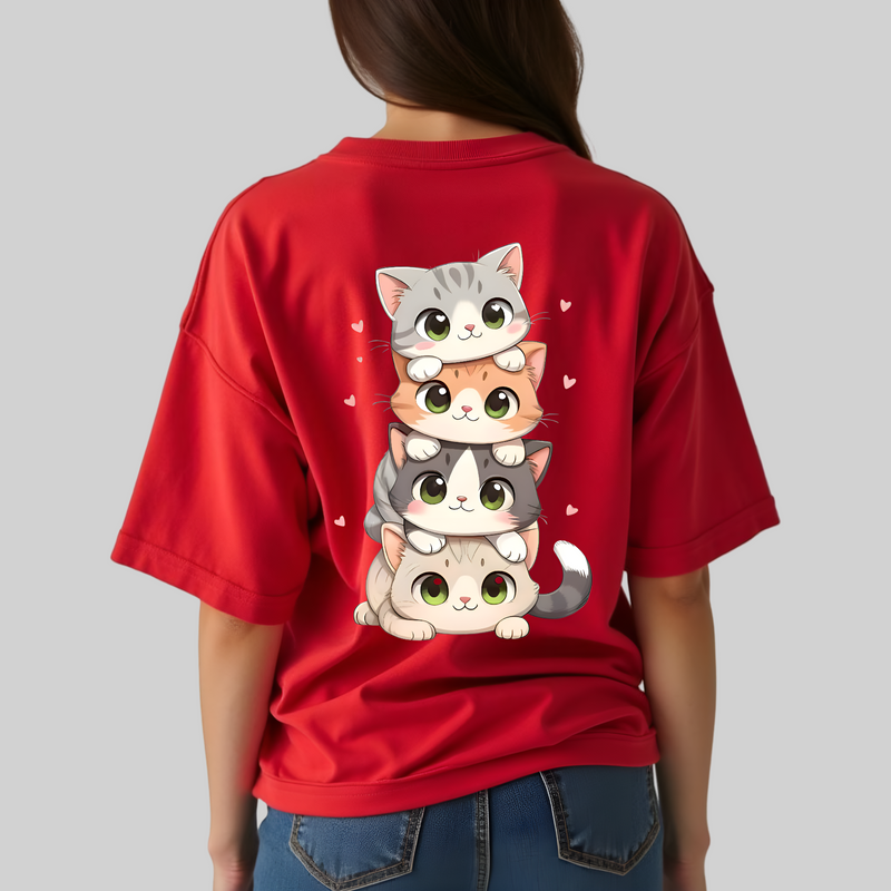 Hey Meow Oversized T-shirt For Women