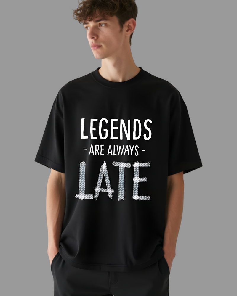 Legends Are Always Late Oversized T-shirt For Men