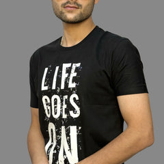 Life Goes On Regular Fit T-Shirt For Men