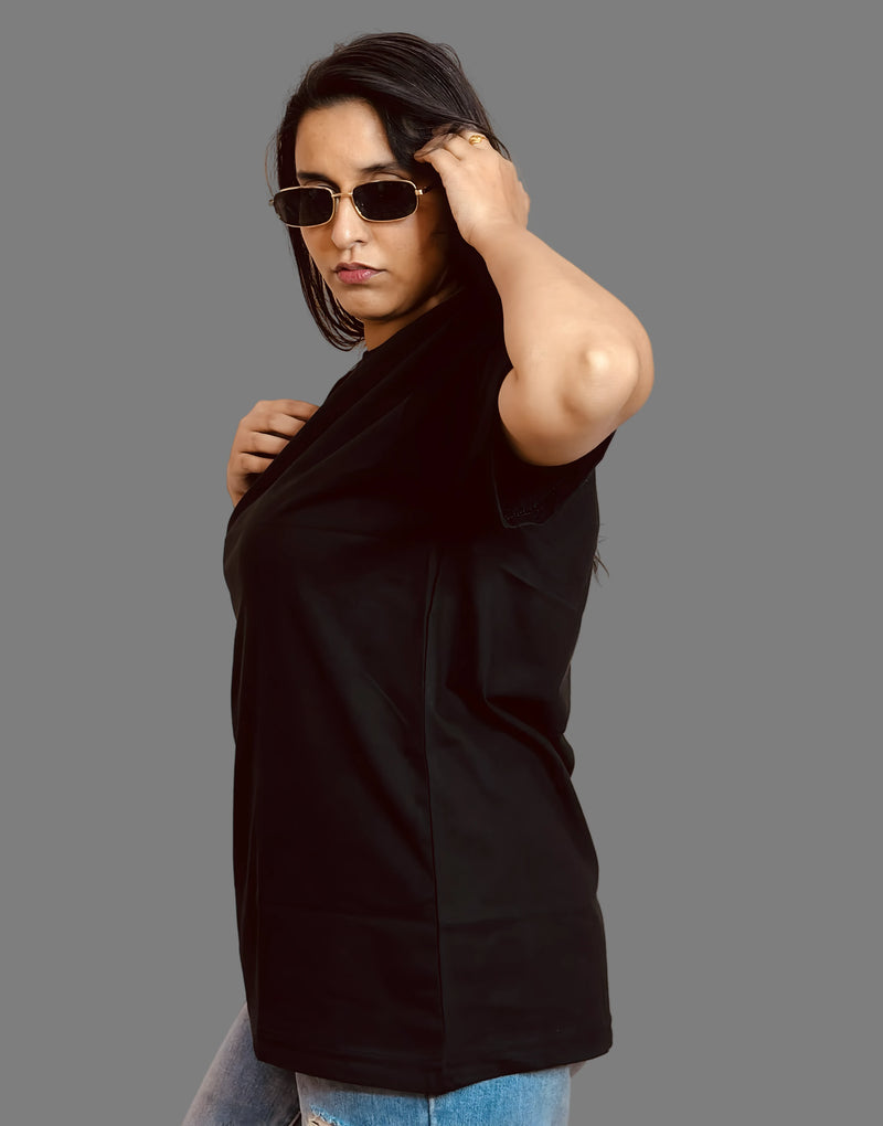 Black Oversized T-shirt for Women