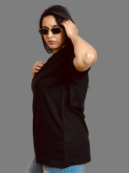 Black Oversized T-shirt for Women