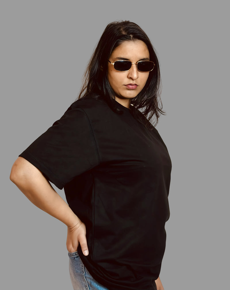 Black Oversized T-shirt for Women