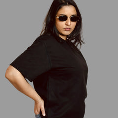 Black Oversized T-shirt for Women