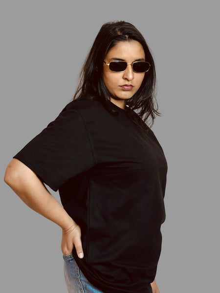 Black Oversized T-shirt for Women