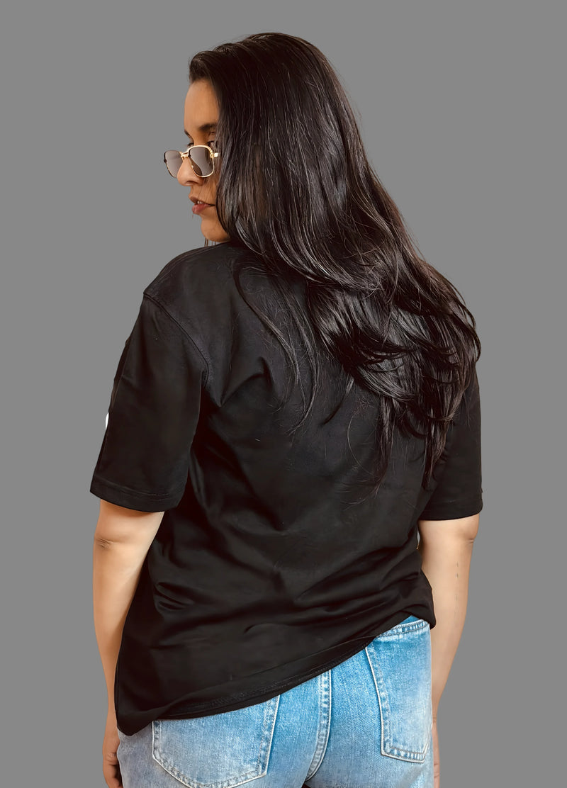 Black Oversized T-shirt for Women