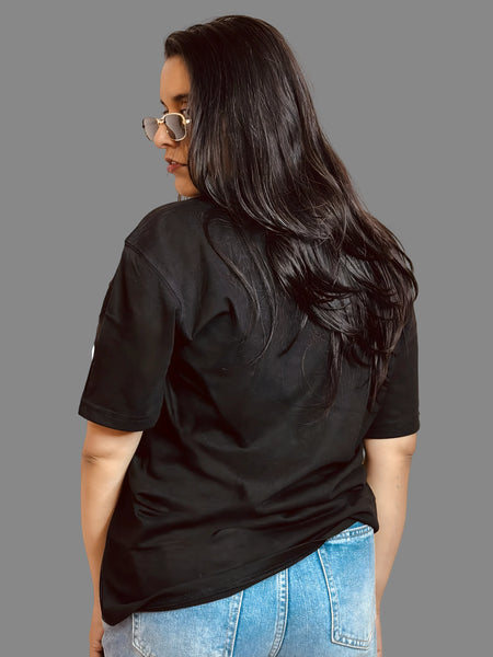 Black Oversized T-shirt for Women