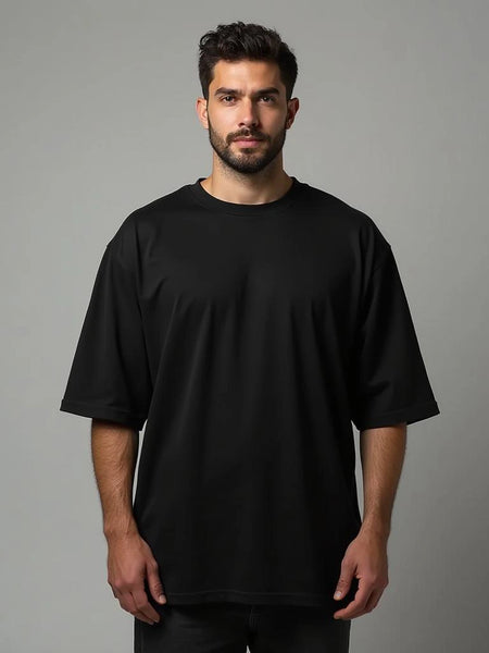 Black Oversized Men’s T-shirt | 100% Cotton