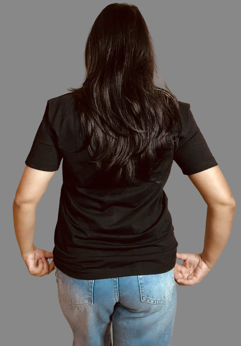 Black Regular Fit T-shirt for Women
