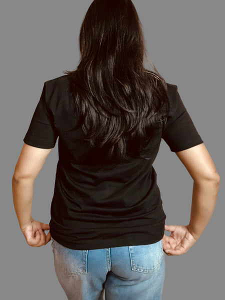 Black Regular Fit T-shirt for Women