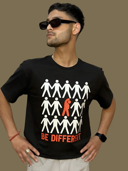 Be Different Regular Fit T-Shirt For Men