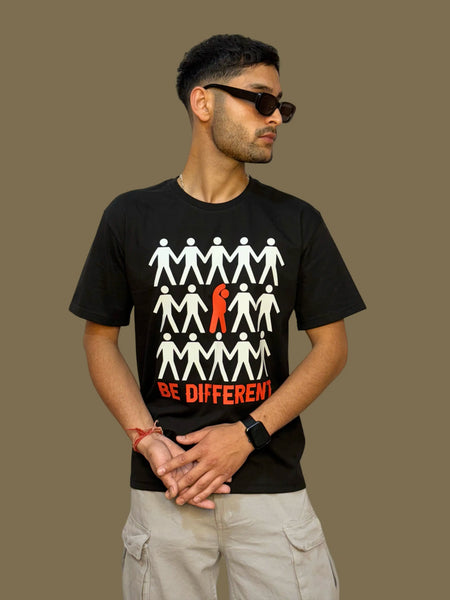 Be Different Regular Fit T-Shirt For Men